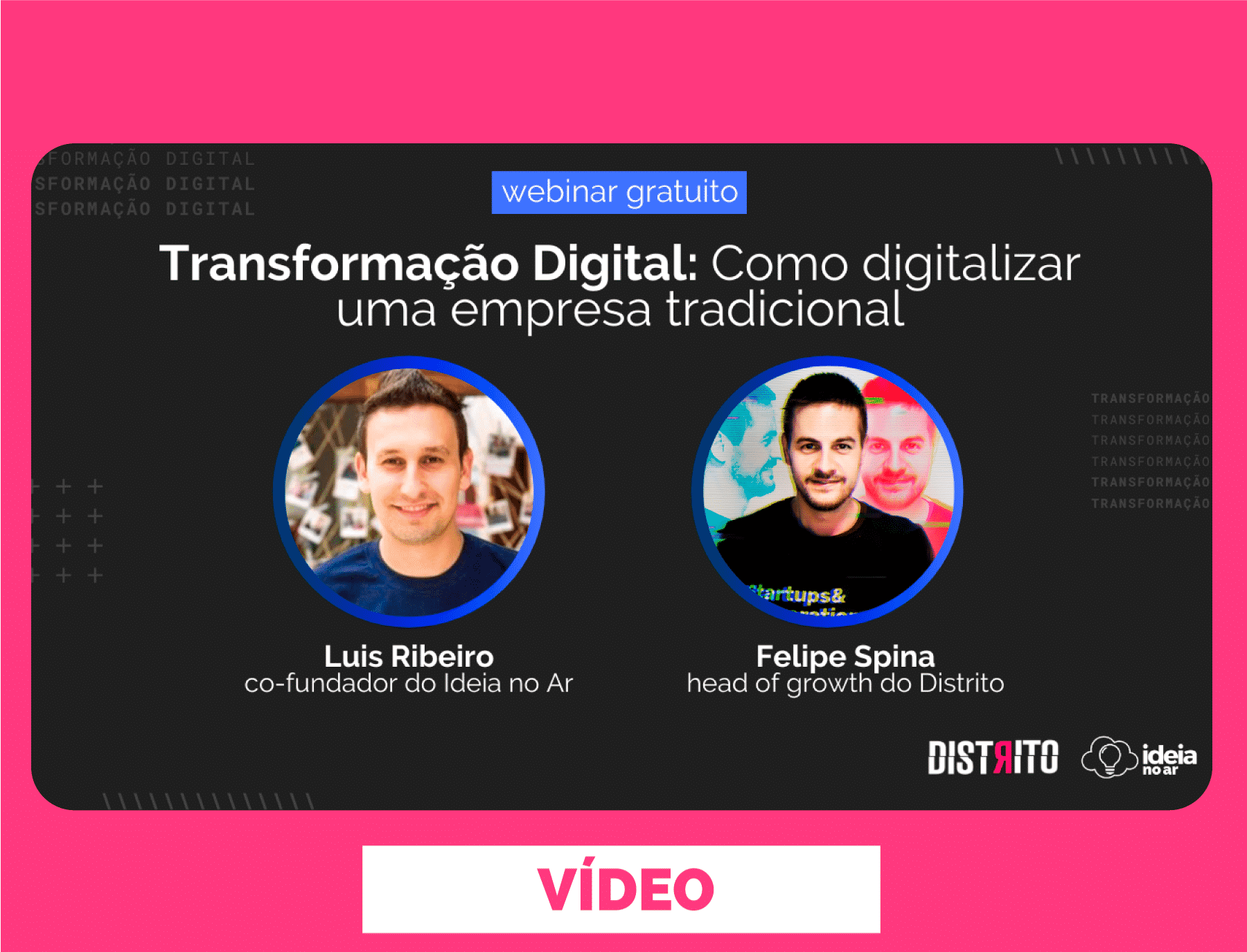 Webinar gratuito sobre transformação digital