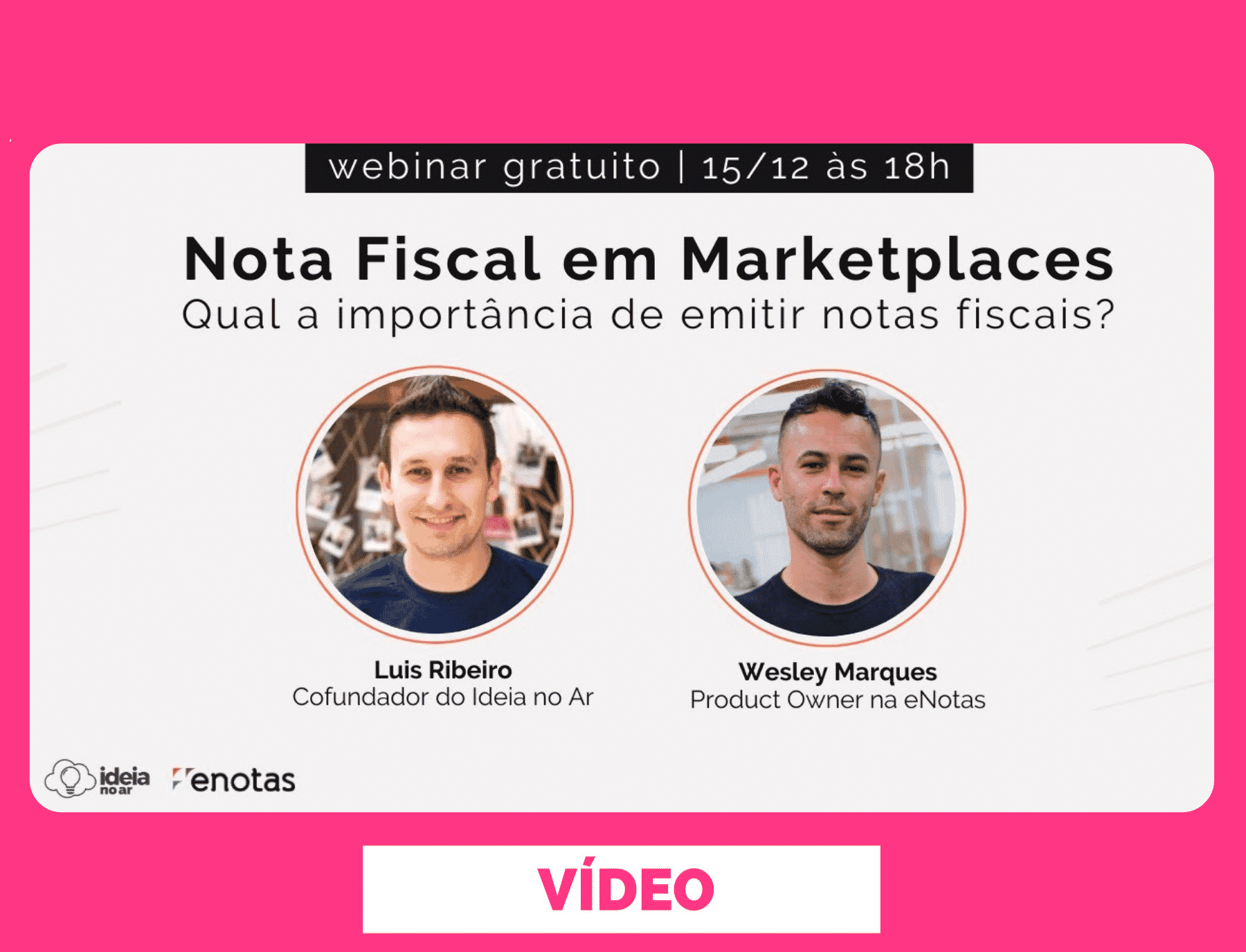 Webinar gratuito sobre nota fiscal para marketplace